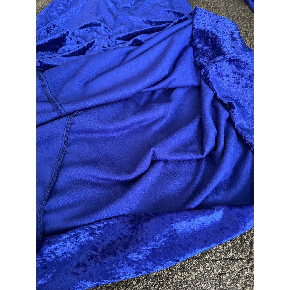 Vintage 90s All That Jazz crushed velvet purple maxi dress witchy whimsy goth - Picture 7 of 13